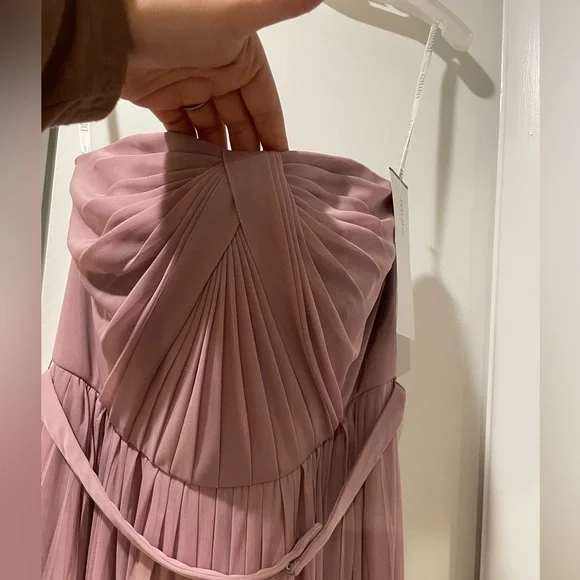 NWT David’s bridal bridesmaid six panel convertible gown. color: quartz - Picture 5 of 5